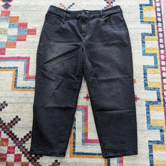 Lane Bryant 24 Plus Size High Rise Girlfriend Straight Black Signature Fit Black - Picture 1 of 6